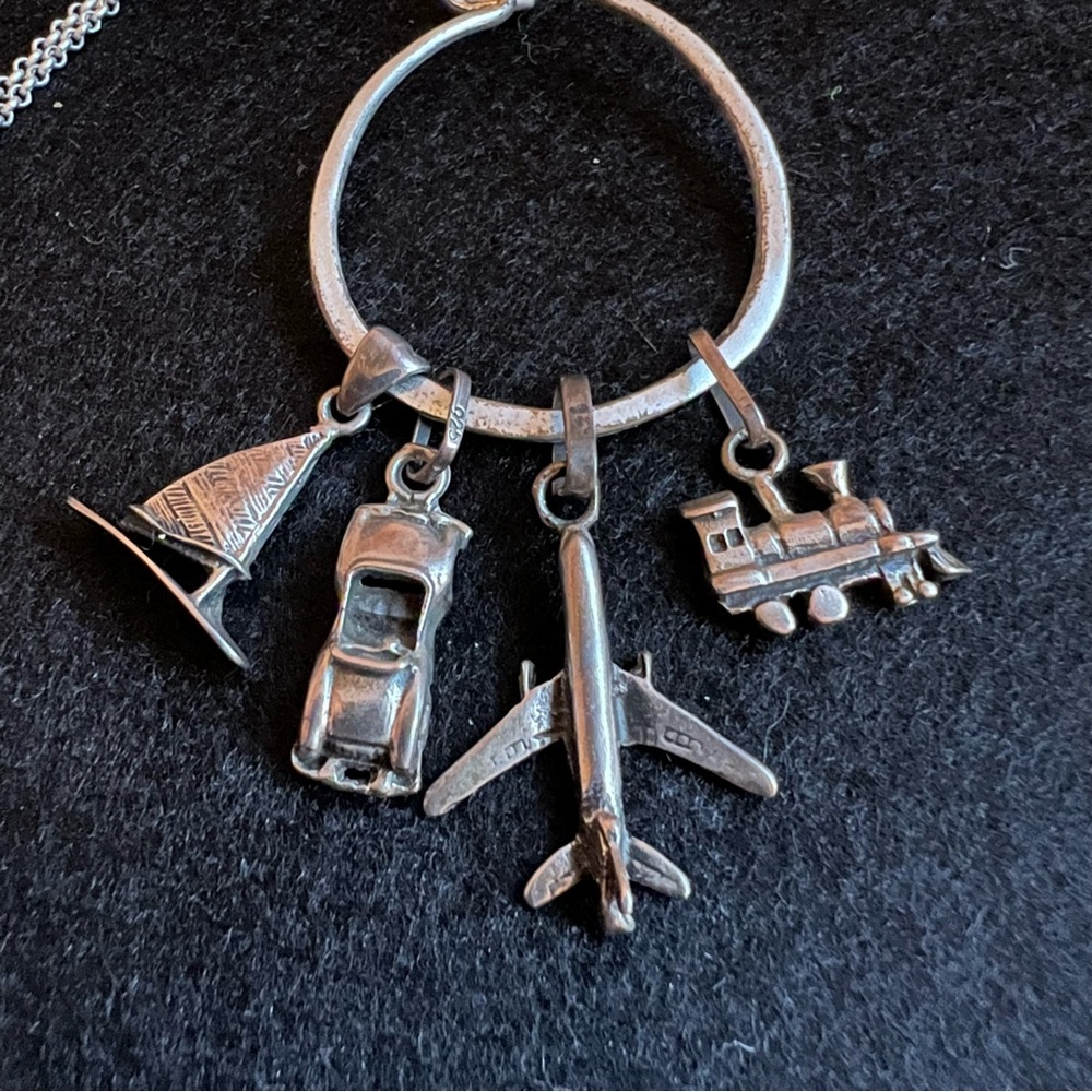 Sterling Silver ✈️ Travel Charms on J. Jill Necklace